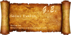 Gelei Evelin névjegykártya